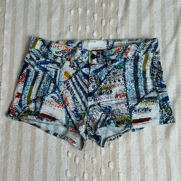 RAG & BONE Jean Surf Knit MultiColor Shorts size 28 - Picture 2 of 12